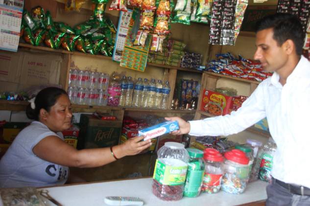 Vendor Outreach in Sardikhola with technician Megnath Adhikari