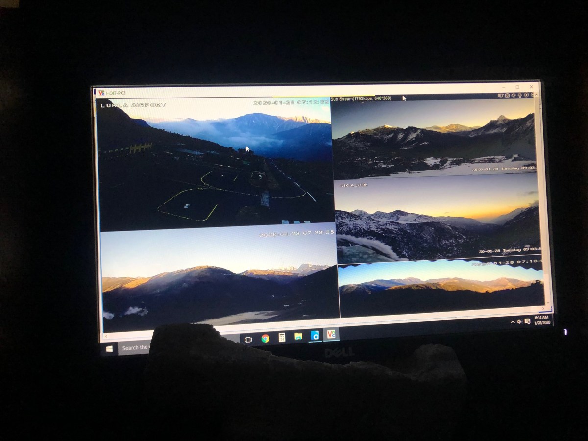 Airport monitors in Kathmandu