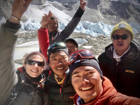 Chillin with winter expedition Sherpa climbers